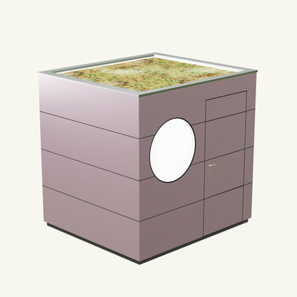 GERÄTE KUBUS Basis - Gerätehaus aus Holz in Rosa – 2,34 m x 2,10 m
