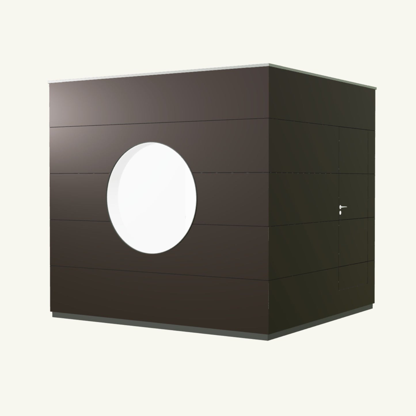 WOHN KUBUS Basis – isoliertes Gartenhaus aus Holz mit Heizung, in Braun – 2,87 x 3,10m