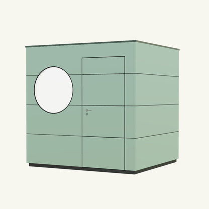 GERÄTE KUBUS Basis - Gerätehaus aus Holz in Grün – 2,34 m x 2,10 m