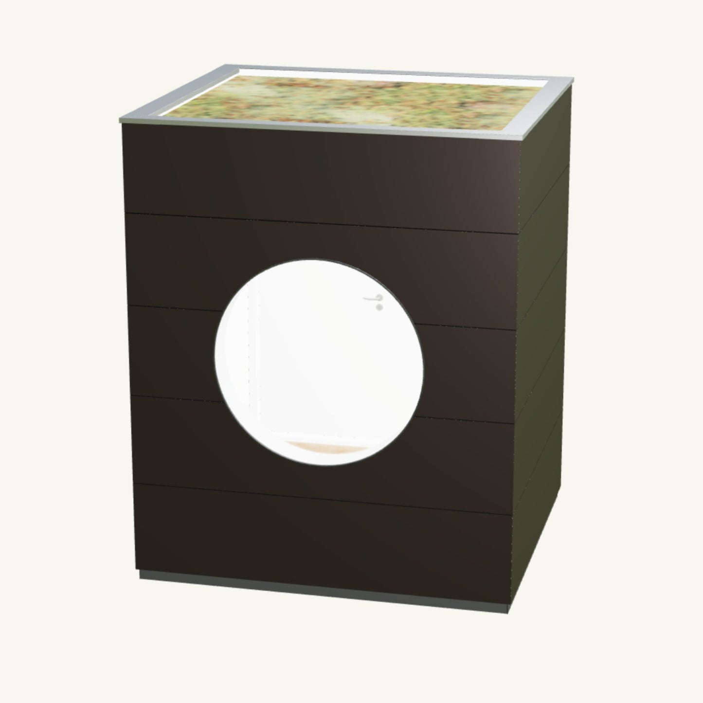 OFFICE KUBUS Basis – beheiztes, isoliertes Gartenbüro aus Holz in Braun – 2,37 m x 2,10 m