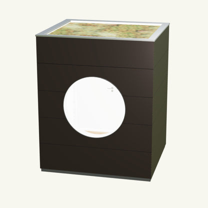 OFFICE KUBUS Basis – beheiztes, isoliertes Gartenbüro aus Holz in Braun – 2,37 m x 2,10 m