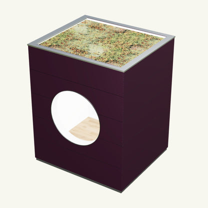 OFFICE KUBUS Basis – beheiztes, isoliertes Gartenbüro aus Holz in Lila – 2,37 m x 2,10 m