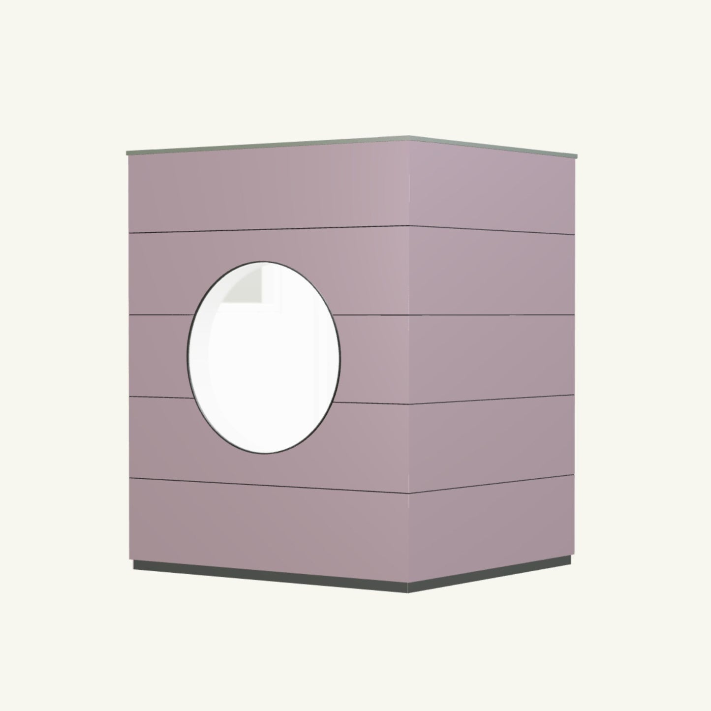 OFFICE KUBUS Basis – beheiztes, isoliertes Gartenbüro aus Holz in Rosa – 2,37 m x 2,10 m