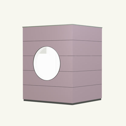 OFFICE KUBUS Basis – beheiztes, isoliertes Gartenbüro aus Holz in Rosa – 2,37 m x 2,10 m