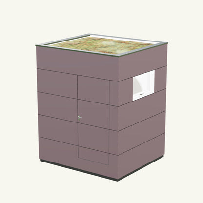 OFFICE KUBUS Basis – beheiztes, isoliertes Gartenbüro aus Holz in Rosa – 2,37 m x 2,10 m