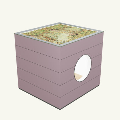 WOHN KUBUS Basis – isoliertes Gartenhaus aus Holz mit Heizung, in Rosa – 2,87 x 3,10m