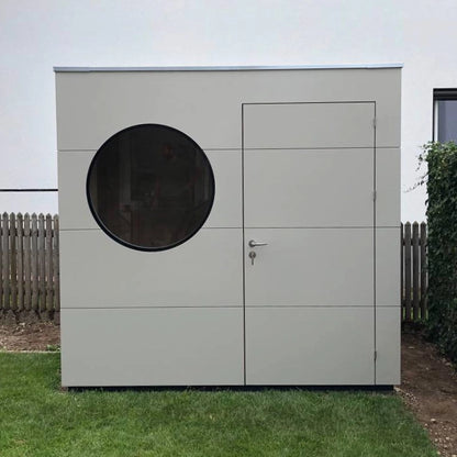 GERÄTE KUBUS Basis - Gerätehaus aus Holz in Anthrazit – 2,34 m x 2,10 m